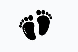 Baby feet Icon sticker instant download svg,png,psd,eps,jpeg - £3.58 GBP