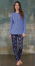 Pyjamas Séraphin De Femme Manches Longues Coton Chaud Interlock Linclalor 92753 - £28.62 GBP
