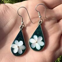 Vintage Jewelry Sterling Silver 925 Women Stud Earrings Shell Nacre Mexi... - $92.00