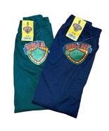 Bugle Boys Utility Skater Pants Green & Dark Blue Size 6 Slim 80s 90s Y2K NWT - $24.49
