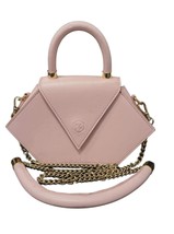 Nina Hauzer Audrey Compress Light Pink Leather Bag - £77.84 GBP