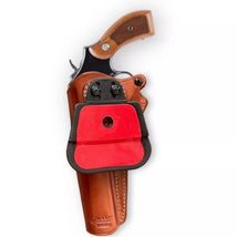 Fits Smith&Wesson 10-6 38 Special 6”BBL Leather Paddle Holster Open Top #1330# R image 7