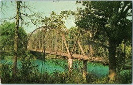 The Old Bridge over the Spring River Postcard Hardy Arkansas - £7.70 GBP