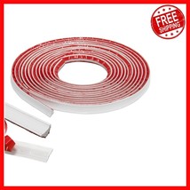 Flexible 1/2 In x 16 Ft PVC Peel and Stick Trim for Walls - Elegant Whit... - $651.77 MXN