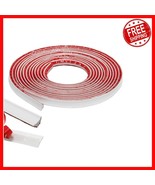 Flexible 1/2 In x 16 Ft PVC Peel and Stick Trim for Walls - Elegant Whit... - $35.63