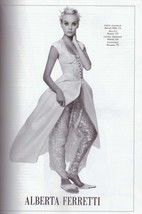 1994 Alberta Ferretti Steven Meisel Sexy Blonde Vintage Fashion Print Ad 1990s - £4.65 GBP