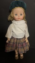 Madame Alexander September 1527 Doll 14” Plaid Skirt White Shirt Green Beret - £14.64 GBP