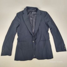 Theory Blazer Mens 40 Navy Blue Wool 2 Button Sport Coat Suit Jacket - £25.38 GBP