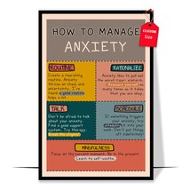 How To Manage Anxiety Poster Mental Health Poster for Classroom Therapy ... - $15.99