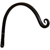 Achla Designs TSH-04, 8 inch Curved Up Wall Bracket Hook, 8-inch, Black - £17.00 GBP