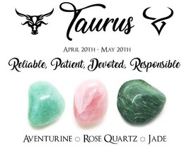 Taurus Crystals ~ Protect, Enhance And Heal Taurus Energy - £11.79 GBP