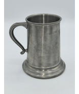 International Pewter Mug Tankard Glass Bottom Vintage - $31.02