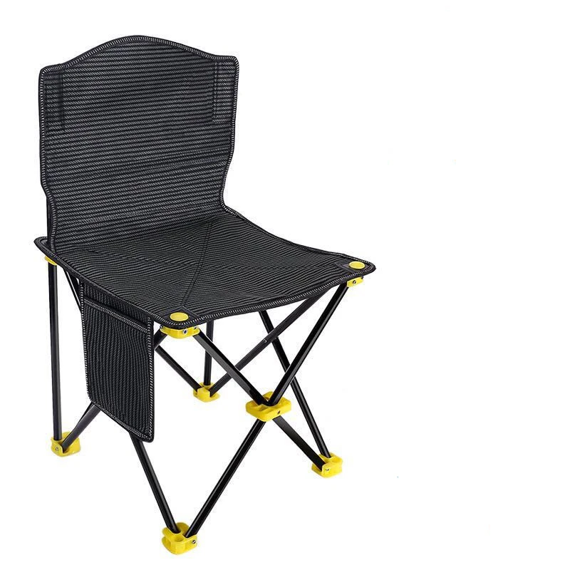 Outdoor portable folding barbecue fishing chair backrest chair folding chair - £28.62 GBP