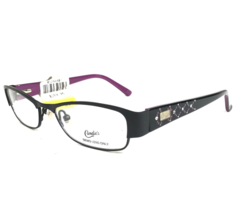 Candie&#39;s Eyeglasses Frames C VITA BLK Black Purple Rectangular 49-16-135 - $60.66
