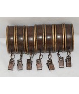 Kirsch 60112094 Weathered Bronze Fluted Curtain Rings With Removable Clip - £13.98 GBP