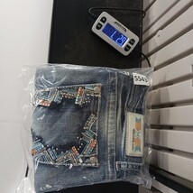 Grace In LA Womens Stretch Blue Denim Embellished Capri Cropped Jeans 29 (30×22) image 13