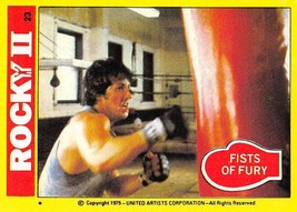 1979 Topps Rocky II #23 Fists Of Fury Rocky Balboa Sylvester Stallone - £0.75 GBP