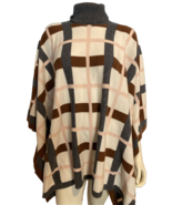 Soft by Naadam Women&#39;s Cashmere Plaid Jacquard Poncho Cream/Pink Plus OS - €32,60 EUR