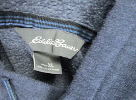 Eddie Bauer Camp Fleece Pullover Hoodie Mens XL Blue Activewear Sweatshirt - $24.75