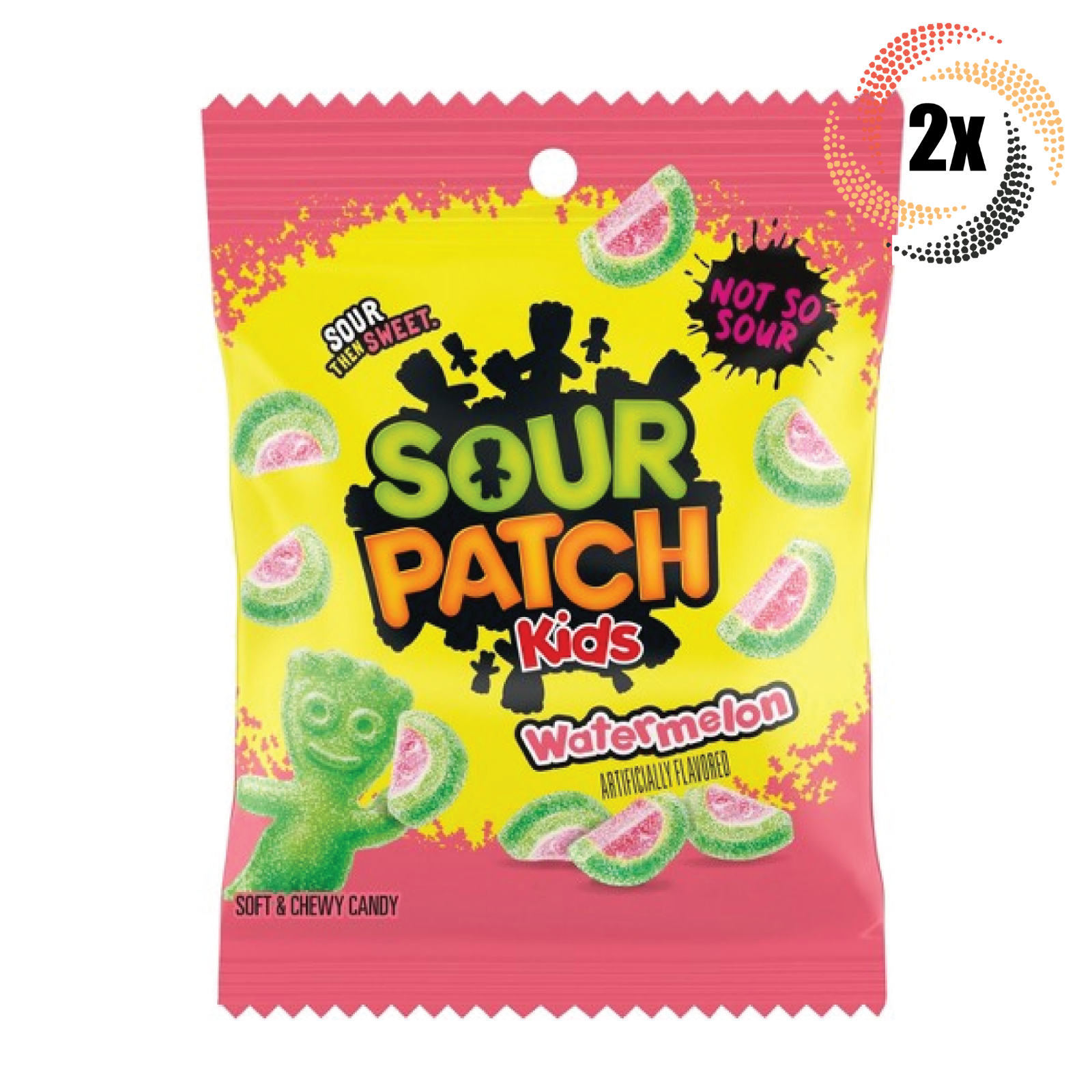 2x Bags Sour Patch Kids Watermelon Flavor Soft &amp; Chewy Gummy Candy | 3.6oz - $10.20