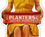 Planters Peanuts Girl Laser Cut Advertising Metal Sign - $59.35