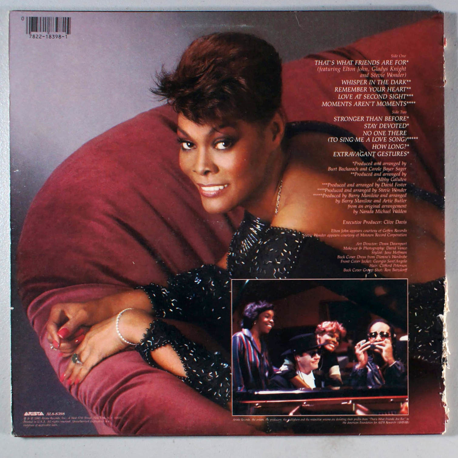 Dionne Warwick - Friends (1985) Vinyl • Elton John, Stevie Wonder, Gladys Knight Item image 2