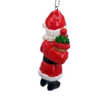 Christmas Ornament Santa Claus holding Vaccine Gag Novelty Fun Ugly Holiday Red - £7.86 GBP