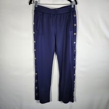 Michael Kors Logo Tape Buttoned Track Pants Navy Blue M 90s Athleisure  - $17.42