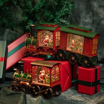 Christmas Gift Christmas Eve Music Box Train Music Box Crystal Ball Ornaments - £39.46 GBP