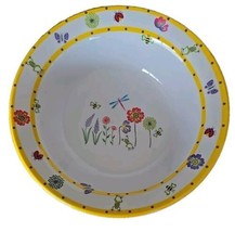 Set of Four (4) Multicolor ~ Floral ~ Butterfly Design ~ 7&quot; Dia. Melamine Bowls - £21.93 GBP