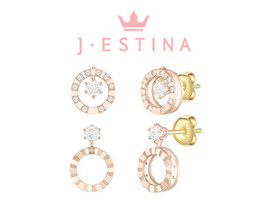 [J.Estina] Jestina J è Te 14K Earrings (JJTEQ2BS002R4000) Korean Jewelry - £287.14 GBP