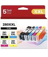 5 Color Pack High Yield Replacement for Canon 280 281 Ink Cartridges - $31.66 CAD