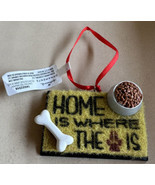 Hallmark NEW “Home Is Where The  Is” DOOR MAT Christmas Ornament Dog-bone/Bowl - £15.72 GBP