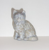 Mosser Glass Dove Gray Marble Persian Cat Kitten Figurine Made In USA! - £22.79 GBP
