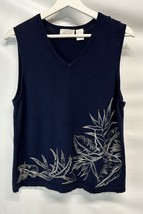 EP Pro Women&#39;s Preppy Navy Blue Vest Top 100$ Cotton L - £14.05 GBP