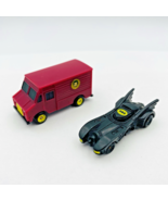 1989 ERTL Batman Movie Micro Batmobile &amp; Joker Van Miniature Vehicles DC... - $17.15 CAD