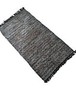 Leather Hearth Rug for Fireplace Fireproof Mat 70x120cm (Shiny Gray Blue) - €117,75 EUR