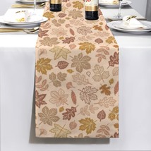 Peach Leaves | Thanksgiving Table Runner 72x13 – 100% Polyester, Rustic ... - $16.97