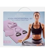 Fitness Yoga Professional Kit Set=Foldable Non-slip Mat, Block &amp; Resista... - $45.52 CAD