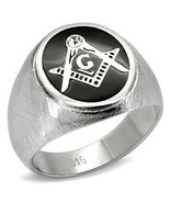 RING MASONIC High polished Stainless Steel Ring with Top Grade Crystal T... - $737.84 MXN