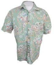 Island Shores Men Hawaiian camp shirt p2p 25 L aloha luau tropical hula surfing - £23.42 GBP