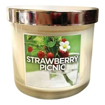 Bath + Body Works Strawberry Picnic 1 Wick Candle 4 oz  Made USA NEW - £17.59 GBP