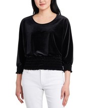 MSRP $69 Vince Camuto Smocked-Hem Velour Blouse Size Medium - £24.39 GBP