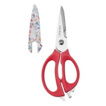 Pioneer Woman Mazie Kitchen Shears Scissors Blade Cover Farmhouse Heavy ... - $20.16