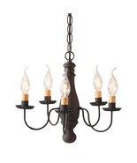 5-Arm Chandelier Bed and Breakfast Wood Metal Fixture Hartford Black Mad... - $8,435.21 MXN