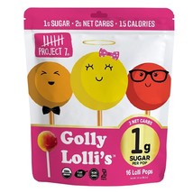 (1 pk) Project 7 Low Sugar Organic Golly Lolli&#39;s (Rare Find) (16 ct) 11/23 - £23.73 GBP