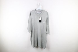 Deadstock Vintage 90s Davoucci Mens XL Spell Out Sheer Knit Short Sleeve Sweater - £54.76 GBP