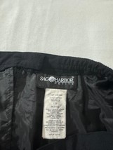 Sag Harbor Petite S22023 Women's Black Rear Zip & Slit Pull-On Skirt Size 12P image 3