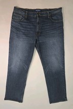 Arizona Mens Jeans 40x32 (40x31.5) Flex Relaxed Straight Leg Dark Blue D... - $19.07