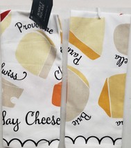 Set of 2 Same Printed Thin Cotton Tea Towels (16&quot;x26&quot;) SAY CHEESE, Marke... - £9.35 GBP